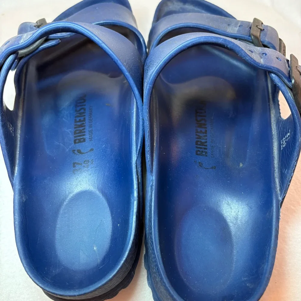 Birkenstock Arizona EVA Navy Blue Waterproof Slide Sandals Womens 37